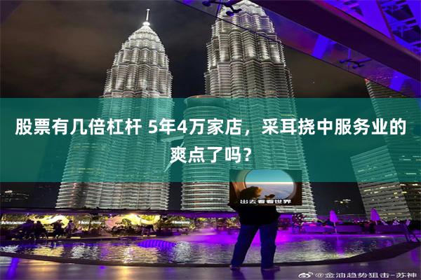 股票有几倍杠杆 5年4万家店，采耳挠中服务业的爽点了吗？