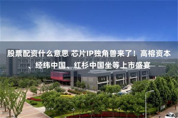 股票配资什么意思 芯片IP独角兽来了！高榕资本、经纬中国、红杉中国坐等上市盛宴