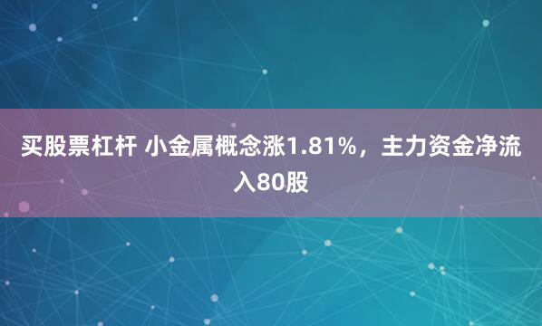 买股票杠杆 小金属概念涨1.81%，主力资金净流入80股