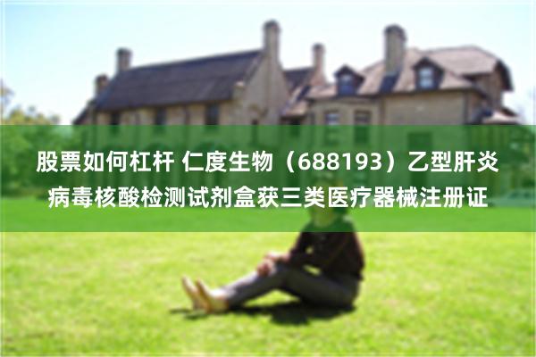 股票如何杠杆 仁度生物（688193）乙型肝炎病毒核酸检测试剂盒获三类医疗器械注册证