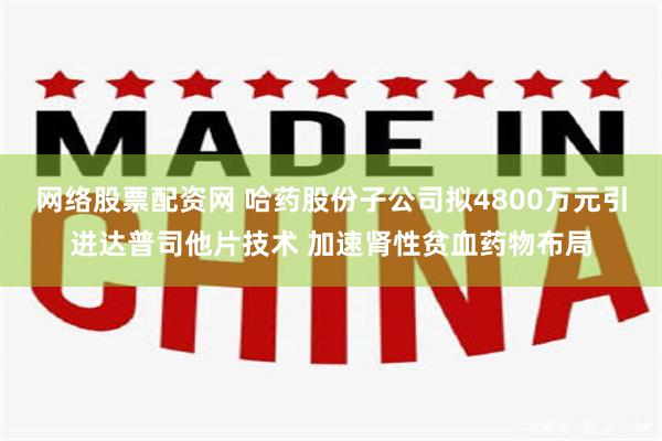 网络股票配资网 哈药股份子公司拟4800万元引进达普司他片技术 加速肾性贫血药物布局