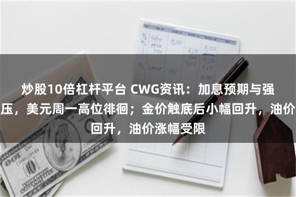 炒股10倍杠杆平台 CWG资讯：加息预期与强势美元施压，美元周一高位徘徊；金价触底后小幅回升，油价涨幅受限
