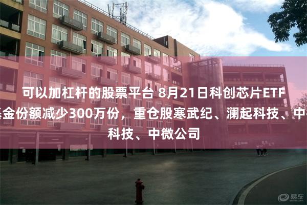 可以加杠杆的股票平台 8月21日科创芯片ETF富国基金份额减少300万份，重仓股寒武纪、澜起科技、中微公司