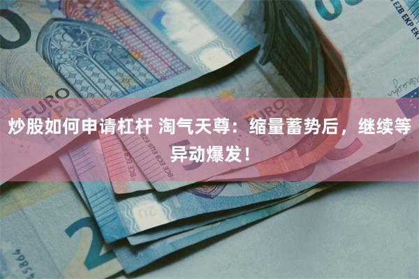 炒股如何申请杠杆 淘气天尊:缩量蓄势后,继续等异动爆发!