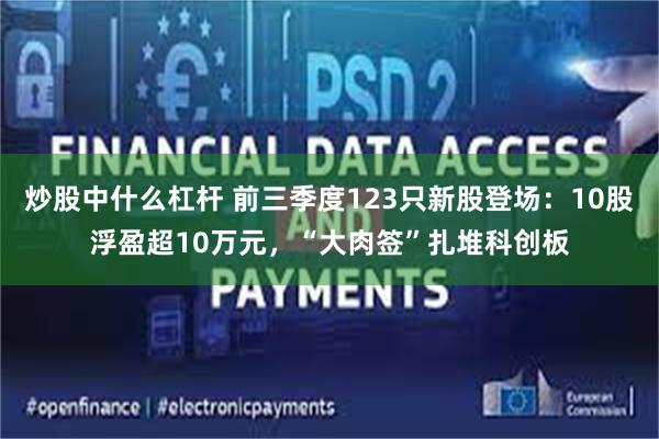 炒股中什么杠杆 前三季度123只新股登场：10股浮盈超10万元，“大肉签”扎堆科创板