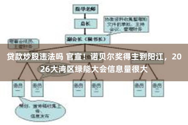 贷款炒股违法吗 官宣！诺贝尔奖得主到阳江，2026大湾区绿能大会信息量很大